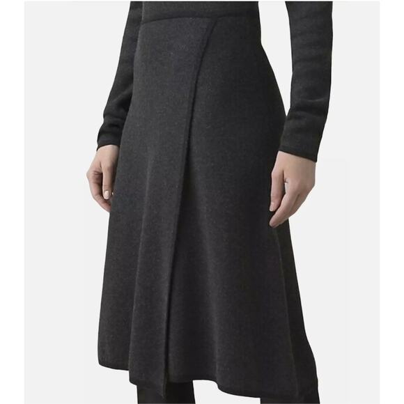 Prana Charcoal Gray Cascadence Organic Cotton Wool Blend Sweater Dress // L - Picture 13 of 13